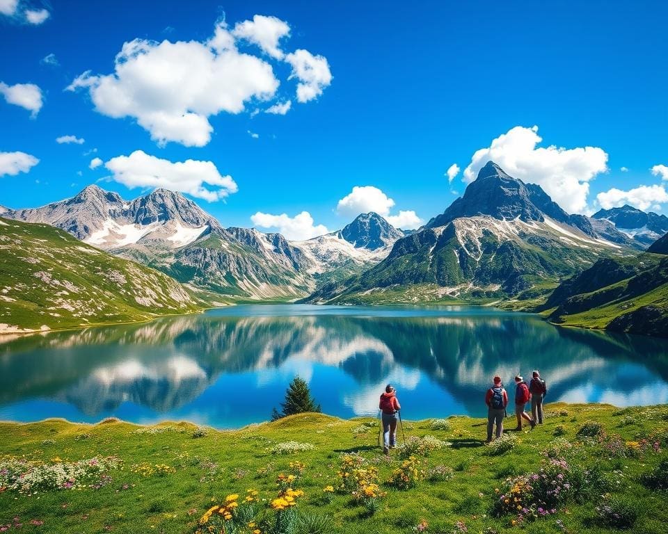 Alpenlandschap bewonderen