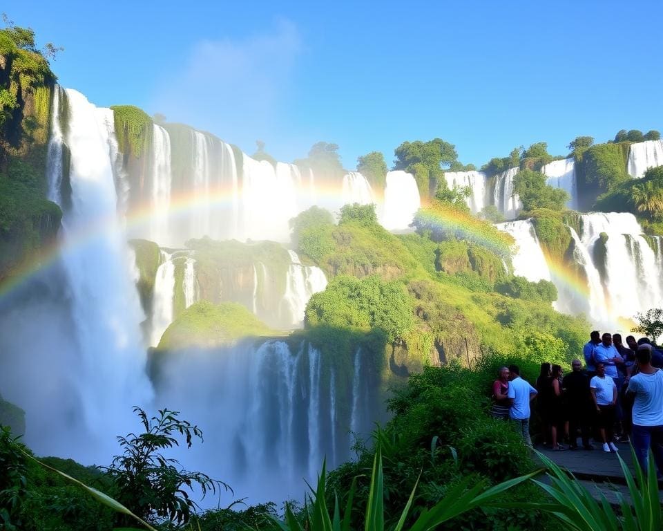 Bewonder de watervallen van Iguazú, Brazilië