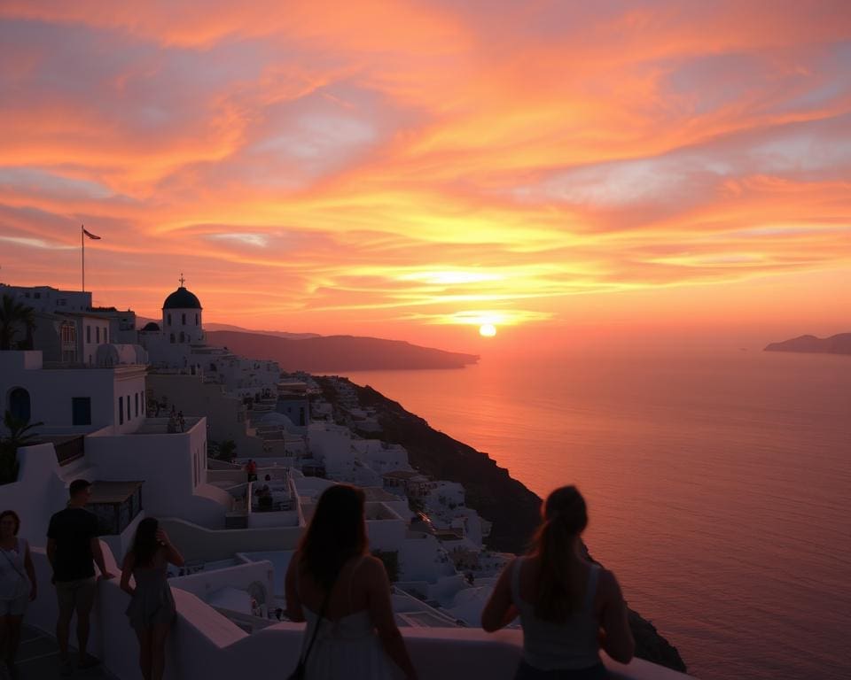 Ontdek de iconische zonsondergangen van Santorini