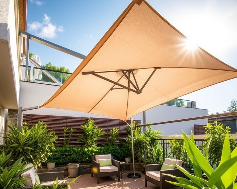 Parasol ontwerp voor terras