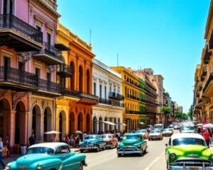 Bezienswaardigheden in de oude straten van Havana, Cuba