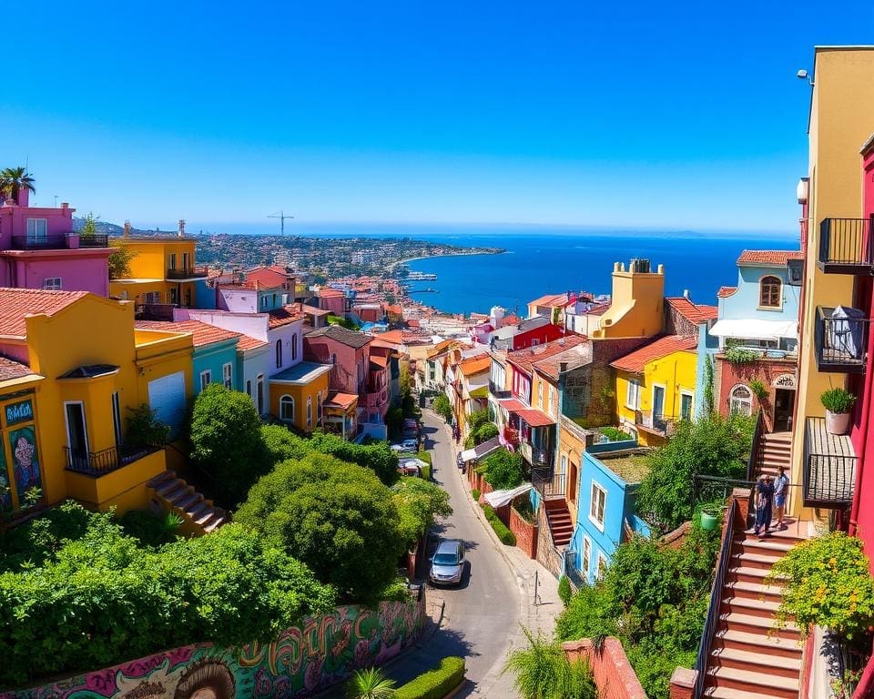 Reizen door de kleurrijke straatjes van Valparaíso, Chili