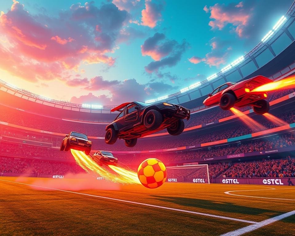 Rocket League: Voetbal met raket-aangedreven auto's