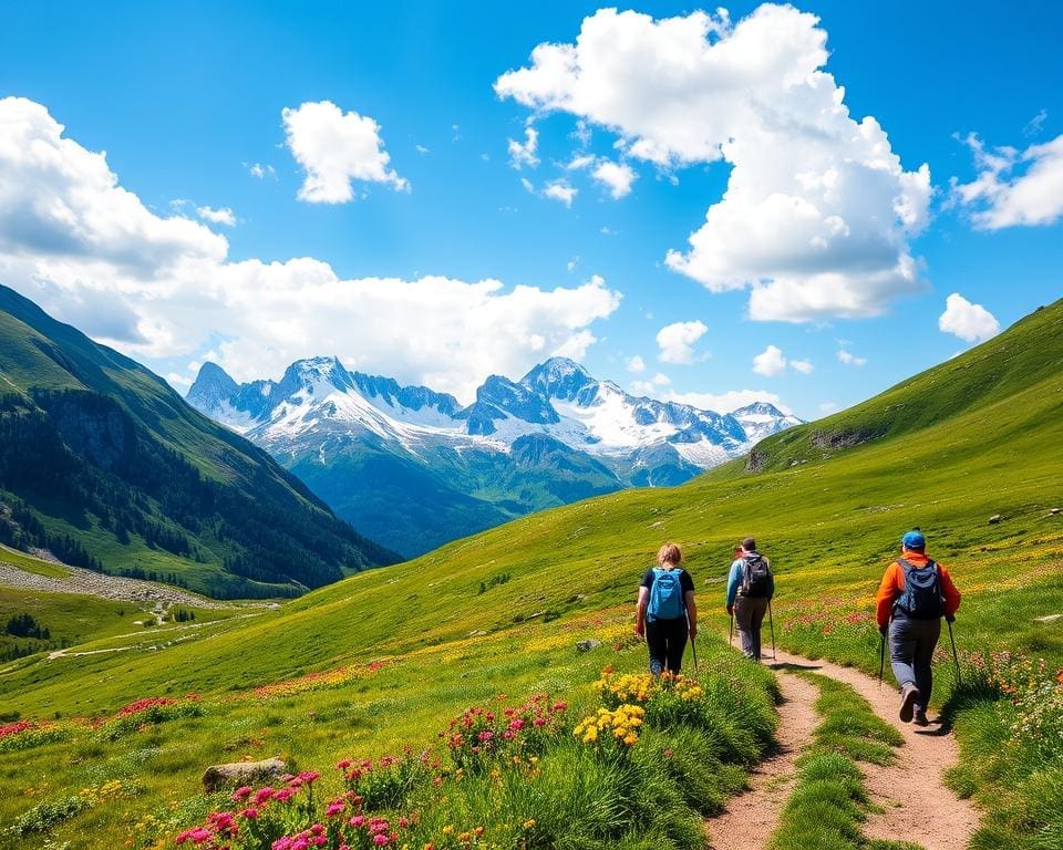 wandelen in de Alpen