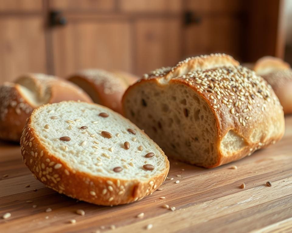 Ambachtelijk bakkerij brood met sesamzaad