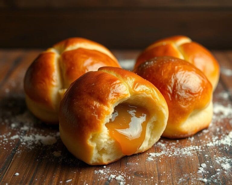 Briochebroodjes met een zachte, zoete kern