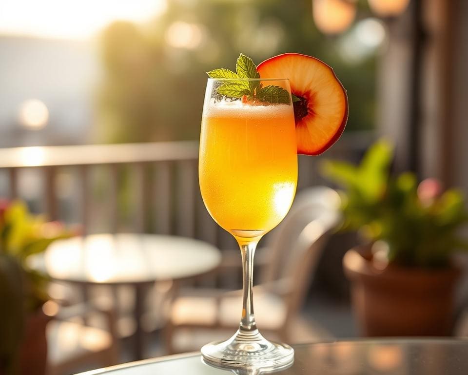 Frozen Peach Bellini visuele aantrekkingskracht