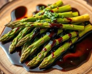 Gegrilde asperges met een balsamico dressing