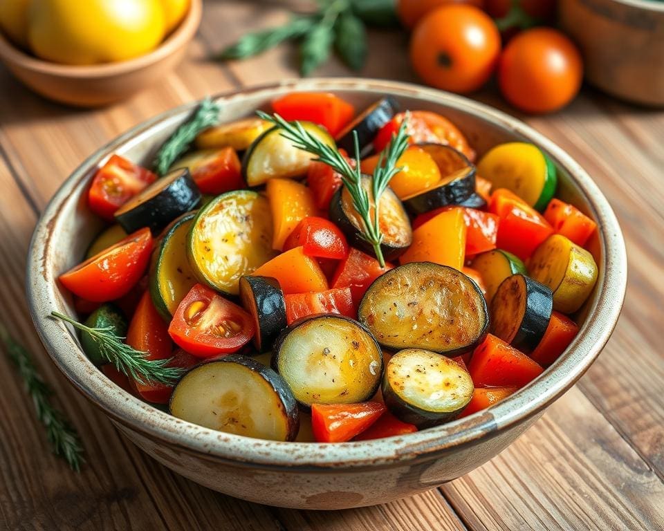 Ratatouille met een vleugje Provençaalse kruiden