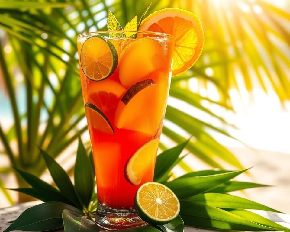 Tropical Sangria met mango en citrusvruchten