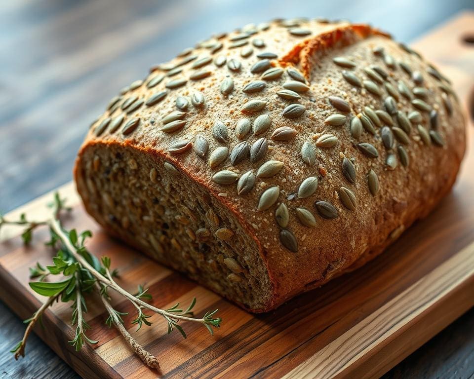 Volkoren zuurdesembrood met pompoenpitten