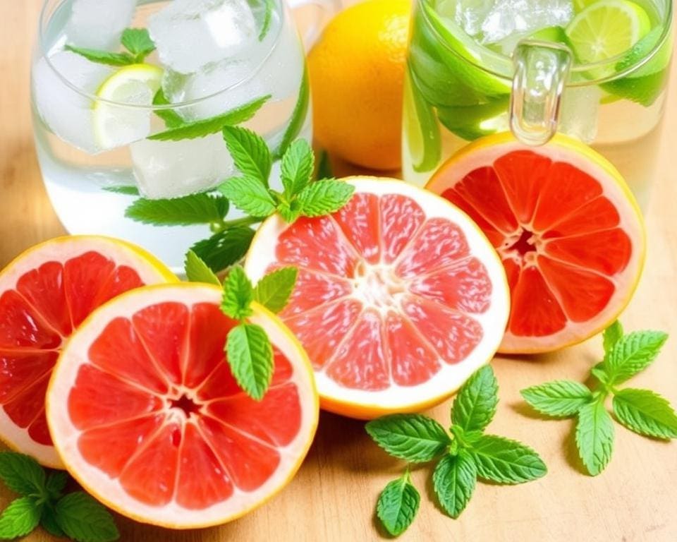 ingrediënten voor Sparkling Citrus Cooler