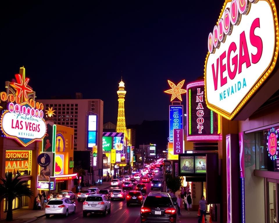 neonlichten in Las Vegas