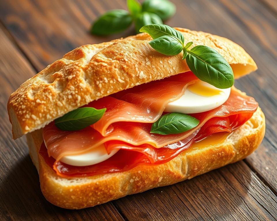 prosciutto en mozzarella