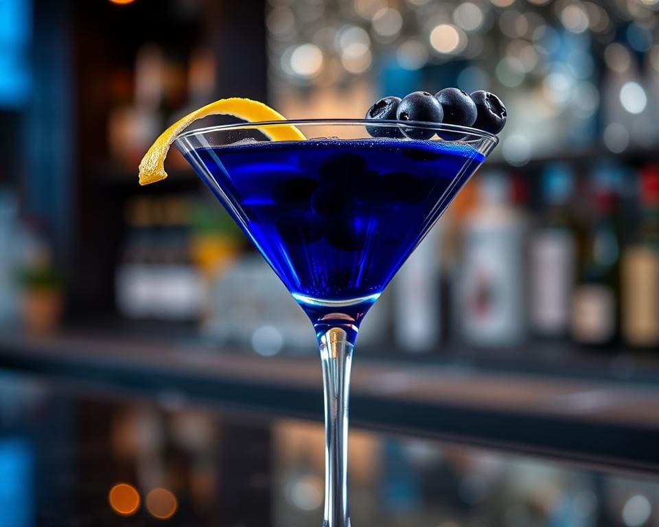 zelfgemaakte blauwe bessen Martini