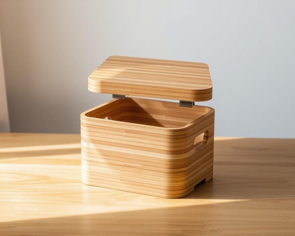Bamboe opbergdoos met deksel: compact en stijlvol