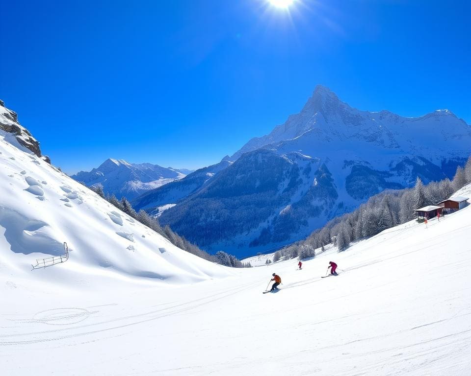 Skiën met zicht op de Eiger