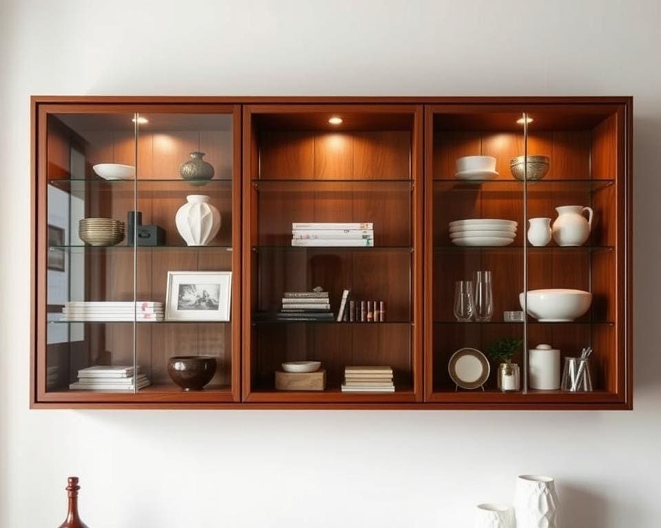 Wandkastje met glasdeuren: toon je mooiste items