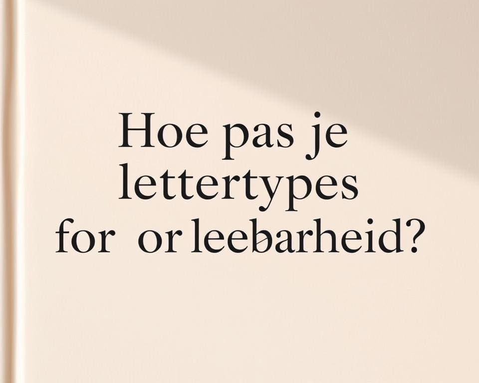 Hoe pas je lettertypes aan voor leesbaarheid?