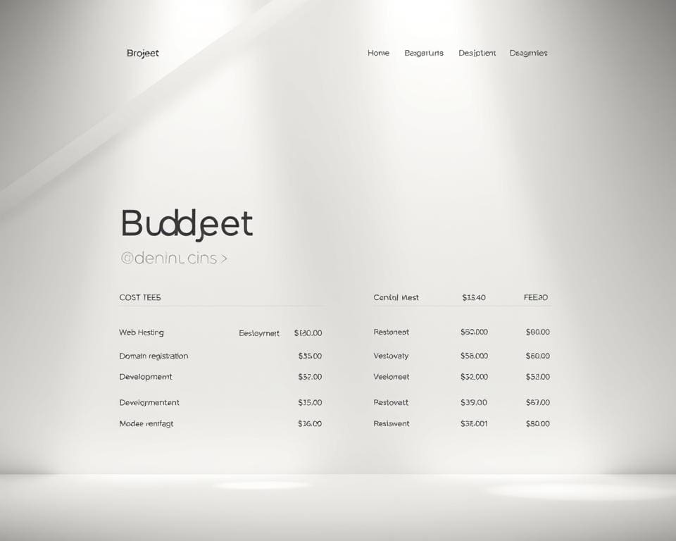 budget en website kosten