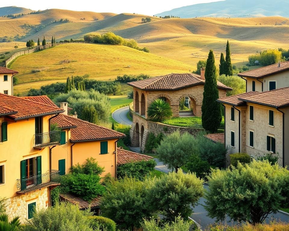 traditionele huizen en architectuur in Umbrië en Toscane