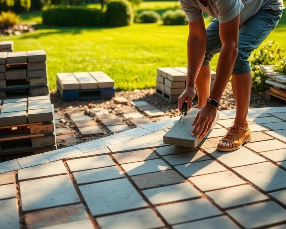 zelf bestrating leggen