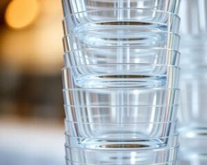 Hoe praktisch zijn stapelbare glazen van Bormioli?