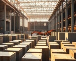 Prefab betonelementen voor snelle industriële bouw