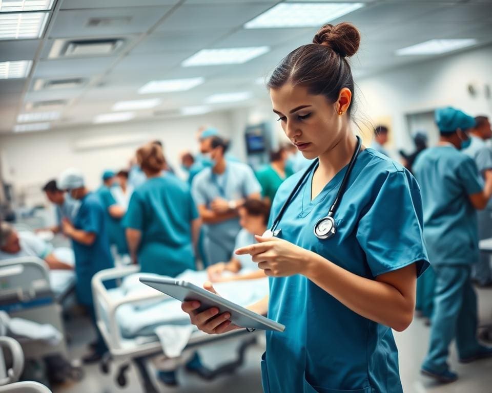 Hoe werkt een verpleegkundige op drukke afdelingen?