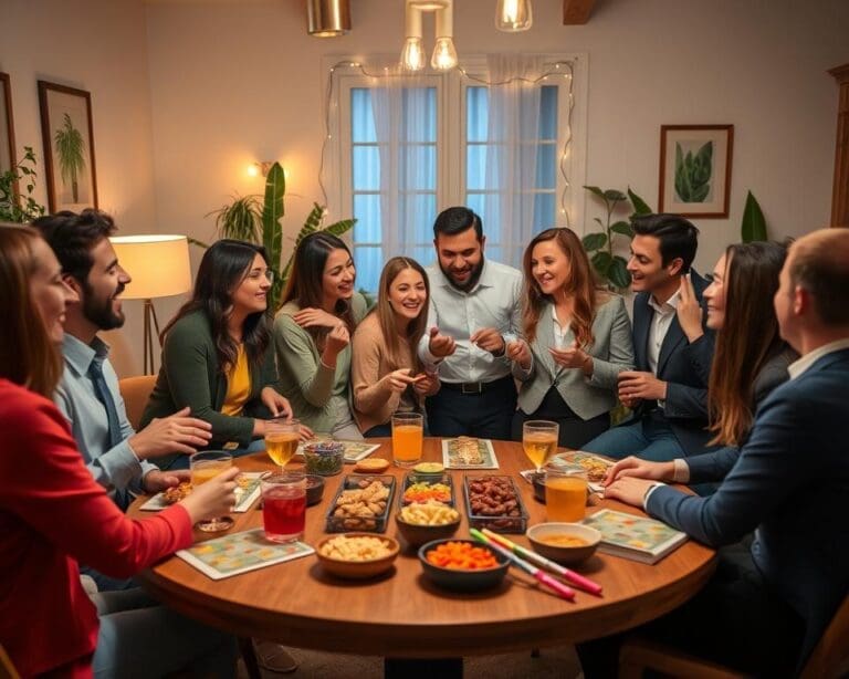 Wat is een speelse optie voor een teamavond thuis?