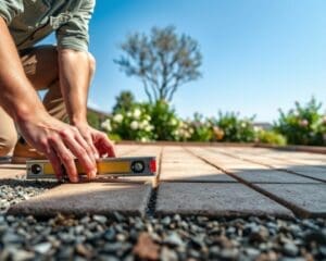 Hoe leg je zelf tuintegels recht en stabiel?