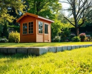 Hoe plaats je een tuinhuis op een stabiele fundering?