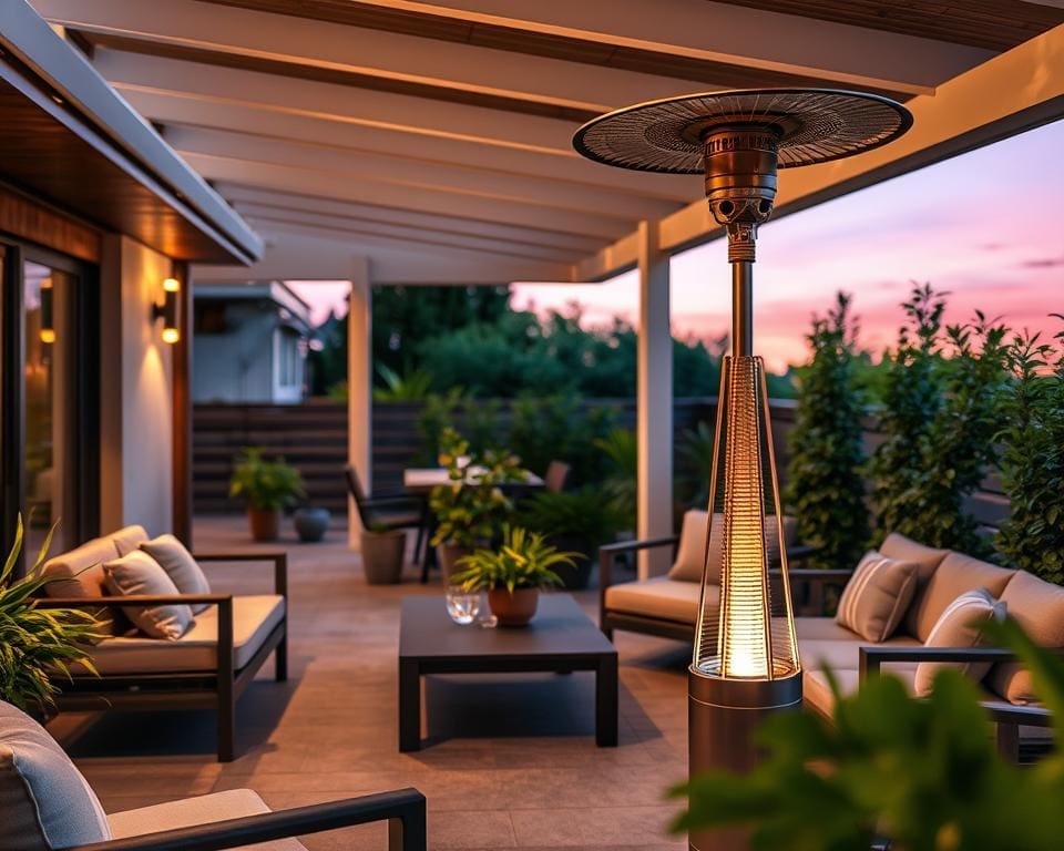 Welke buitenverwarming is geschikt voor een overkapping?