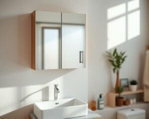 Welke badkamerkast past boven de wastafel?