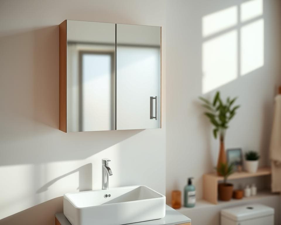 Welke badkamerkast past boven de wastafel?