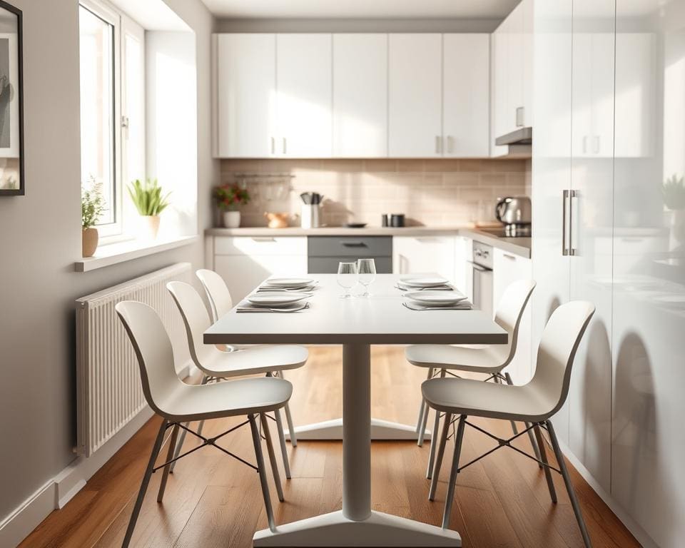 Welke eettafel past in een smalle keuken?