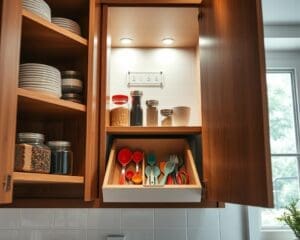 Welke keukenkastindeling voorkomt rommel?