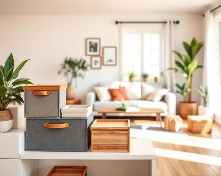 Welke opbergboxen houden het huis overzichtelijk?