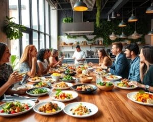 Wat maakt een vegan restaurant met plantaardige gerechten populair?