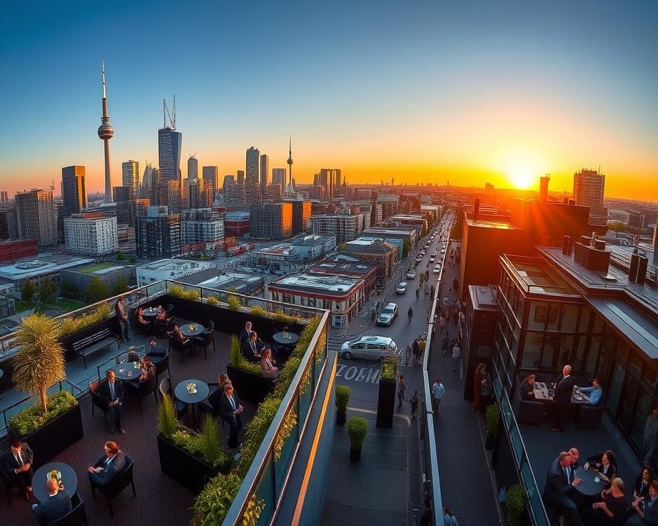 Welke rooftop bars zijn populair in Rotterdam?