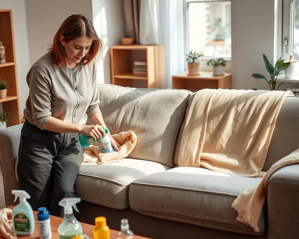Hoe krijg je een bankstel weer fris en schoon?