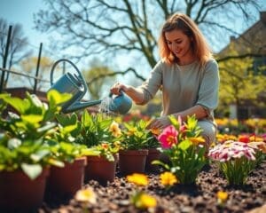 planten water geven lente