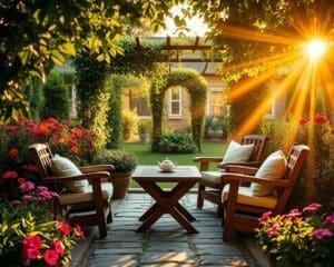 zithoek tuin gezellig